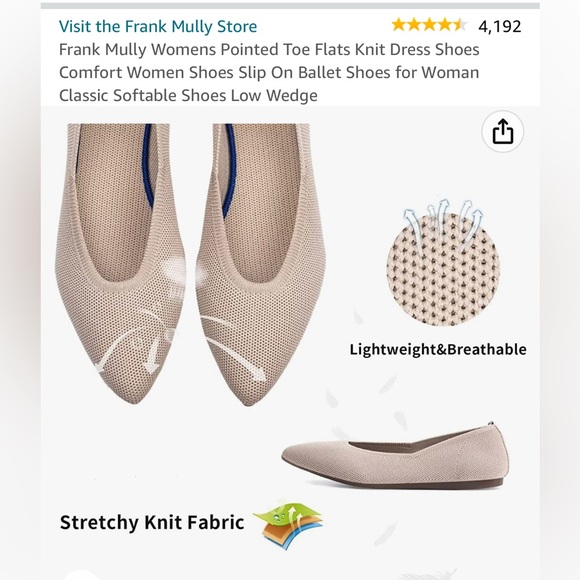 Adorable stretchy flats 8.5 neutral/beige - Picture 8 of 11